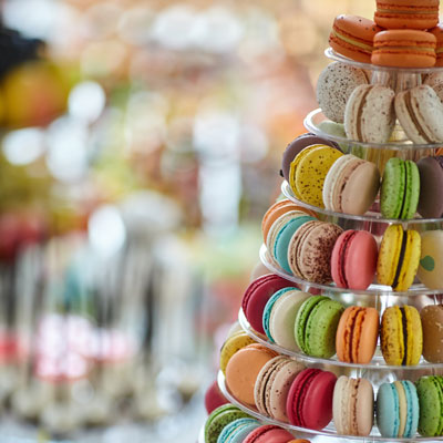 tower of macarons