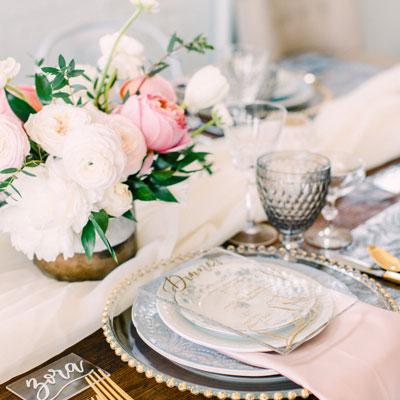 wedding plate setting